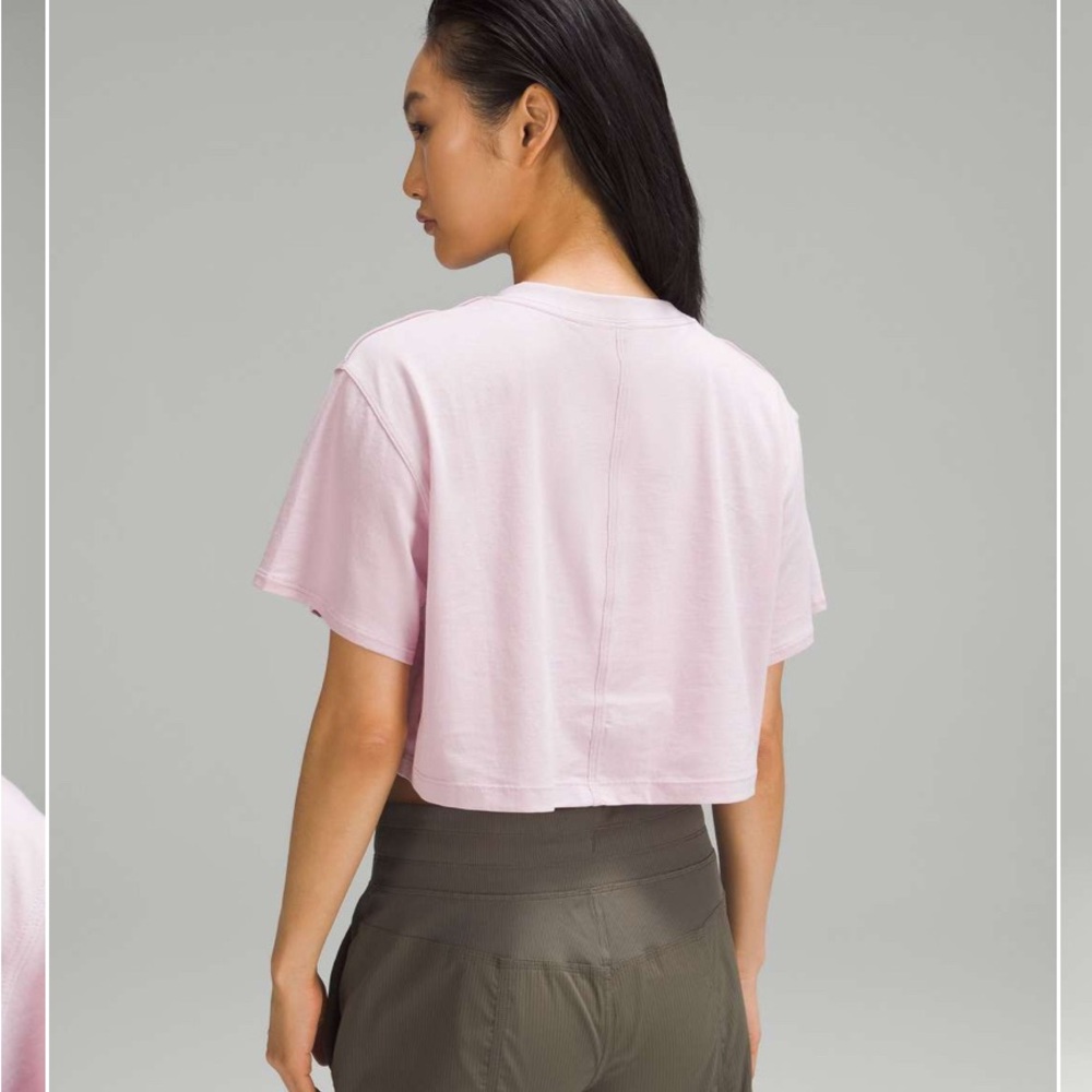 Lululemon sz 4-6 small Pink All Yours Women's Crop Top workout gym athleisure